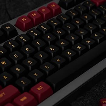 Amazon | mintcap レッド ブラック キーキャップセット MSA